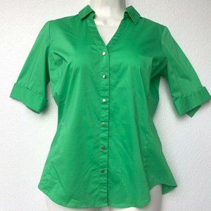 New York & Company Women Blouse Size XS Green‎ Coll